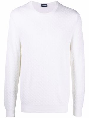 Drumohr cable-knit cotton jumper - White