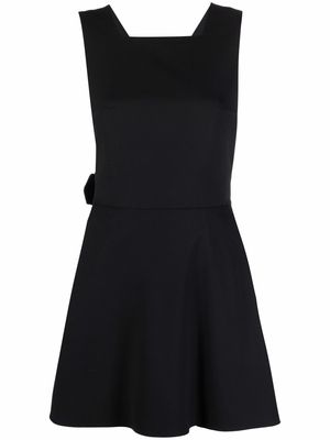 Patou belted sleeveless minidress - Black