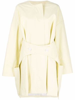 Nina Ricci button-detail coat - Yellow
