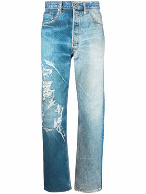 Doublet ripped-detail denim jeans - Blue
