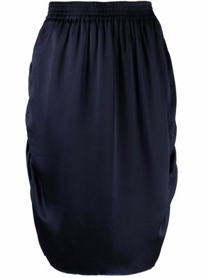LANVIN Pre-Owned 2008 gathered tulip skirt - Blue