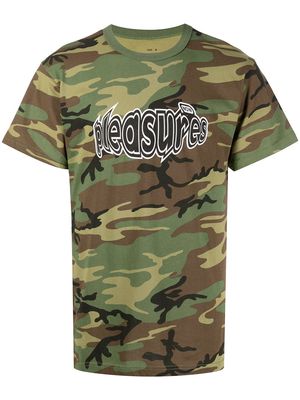 Pleasures camouflage-print T-shirt - Green