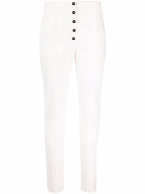 Philosophy Di Lorenzo Serafini high-waist slim-fit canvas trousers - White