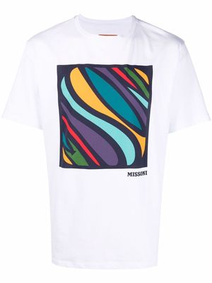 Missoni graphic logo-print short-sleeve T-shirt - White