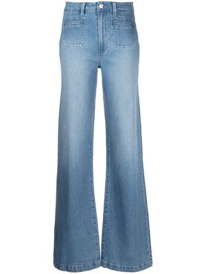 PAIGE Leenah high-rise wide-leg jeans - Blue