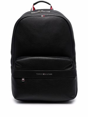 Tommy Hilfiger logo-plaque backpack - Black