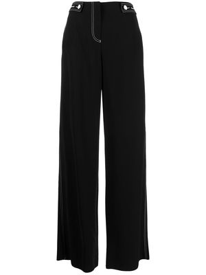Giorgio Armani high-waist wide-leg trousers - Black