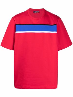 Just Don striped band short-sleeve T-shirt - Red