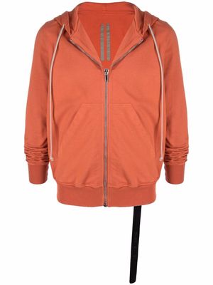 Rick Owens DRKSHDW organic-cotton zip-up hoodie - Orange