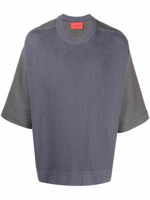 A BETTER MISTAKE Hybrid knit T-shirt - Grey
