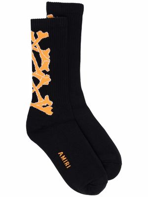 AMIRI print cotton socks - Black