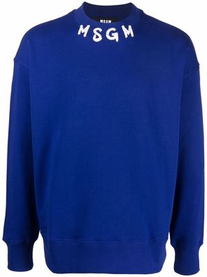 MSGM logo-print sweatshirt - Blue