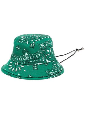 sacai bandana-print bucket hat - Green