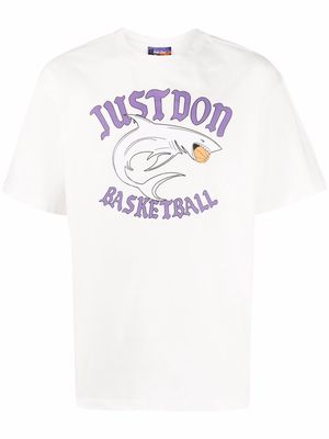 Just Don logo-print T-shirt - 02 WHITE