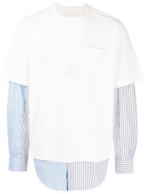 Feng Chen Wang cotton layered effect T-shirt - White