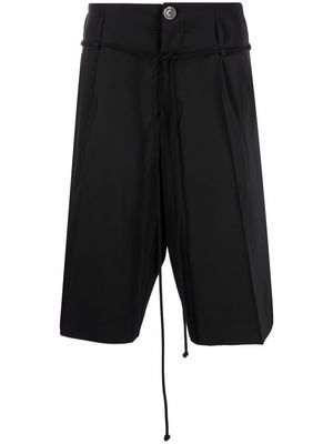 Song For The Mute tie-waist tailored bermuda shorts - Black