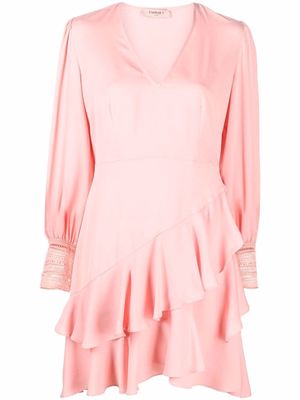 TWINSET ruffled-design mini dress - Pink