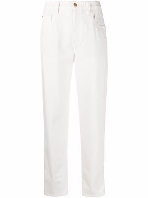 Brunello Cucinelli high-rise straight leg jeans - White