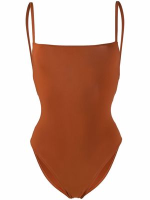 LIDO strap detail swimsuit - Brown