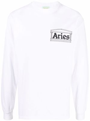 Aries graphic-print long-sleeve top - White