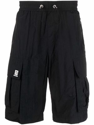 Balmain logo cargo shorts - Black