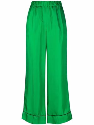 Blanca Vita wide-leg silk trousers - Green