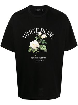 FIVE CM flower-print T-shirt - Black