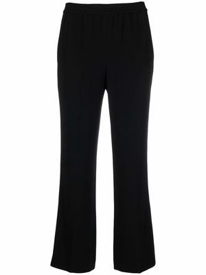 Theory elasticated-waist straight-leg trousers - Black