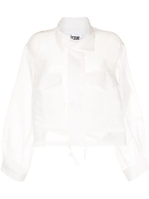 izzue sheer-panelled jacket - White