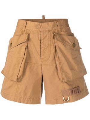 Dsquared2 high-waisted cotton shorts - Neutrals