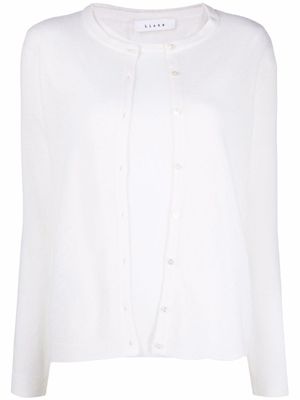 Liska double-layer merino-cashmere cardigan - White
