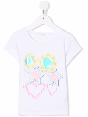 Billieblush sunglasses-motif cotton T-Shirt - White