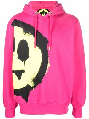 BARROW logo-print cotton hoodie - Pink