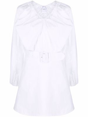 Patou oversize-collar cotton dress - White