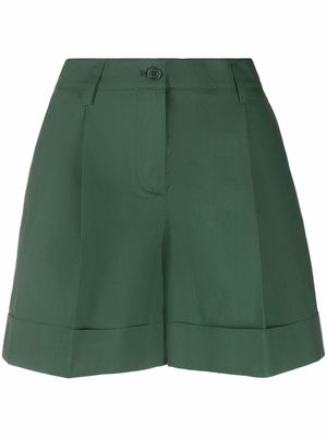 P.A.R.O.S.H. pleat detail tailored shorts - Green