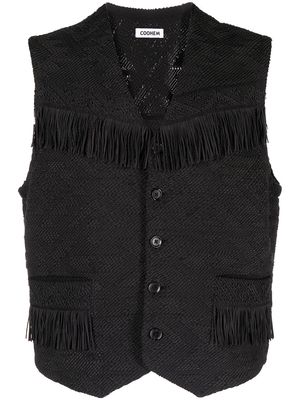 Coohem fringed Western-style vest - Black