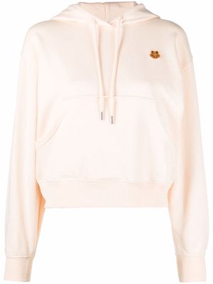 Kenzo embroidered-logo pullover hoodie - Neutrals
