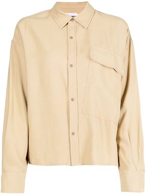 izzue flap-pocket shirt - Brown
