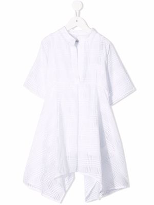 DONDUP KIDS plaid-check print dress - White