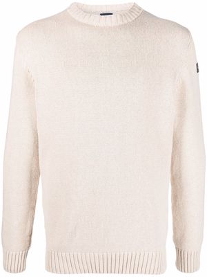 Paul & Shark logo-patch crew-neck sweater - Neutrals