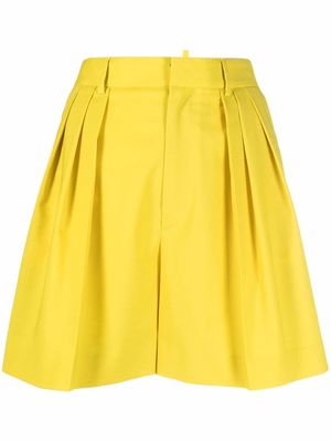 Dsquared2 high-waisted pleated shorts - Yellow