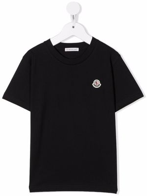 Moncler Enfant logo-patch short-sleeve T-shirt - Black