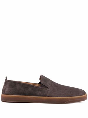 Henderson Baracco almond-toe suede loafers - Brown