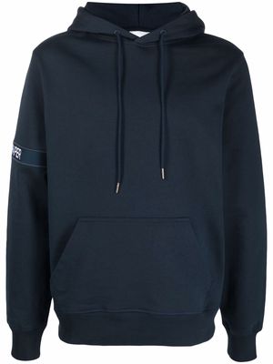 Daily Paper Captain logo tape hoodie - Blue