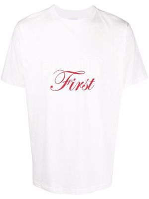 Family First logo-print cotton T-shirt - White