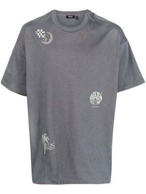 FIVE CM graphic-print short-sleeved T-shirt - Grey