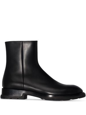 Alexander McQueen zip-up ankle boots - Black