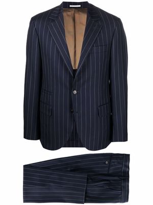 Brunello Cucinelli pinstriped two-piece suit - Blue