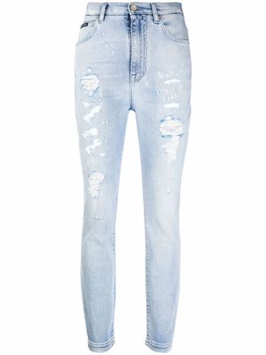 Dolce & Gabbana Grace distressed skinny jeans - Blue