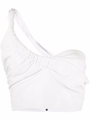 Manokhi ruched one-shoulder vest - White